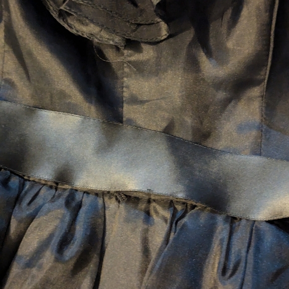 Vintage 70s 80s Cocktail Party Dress, layers chiffon, full midi skirt - Picture 3 of 12